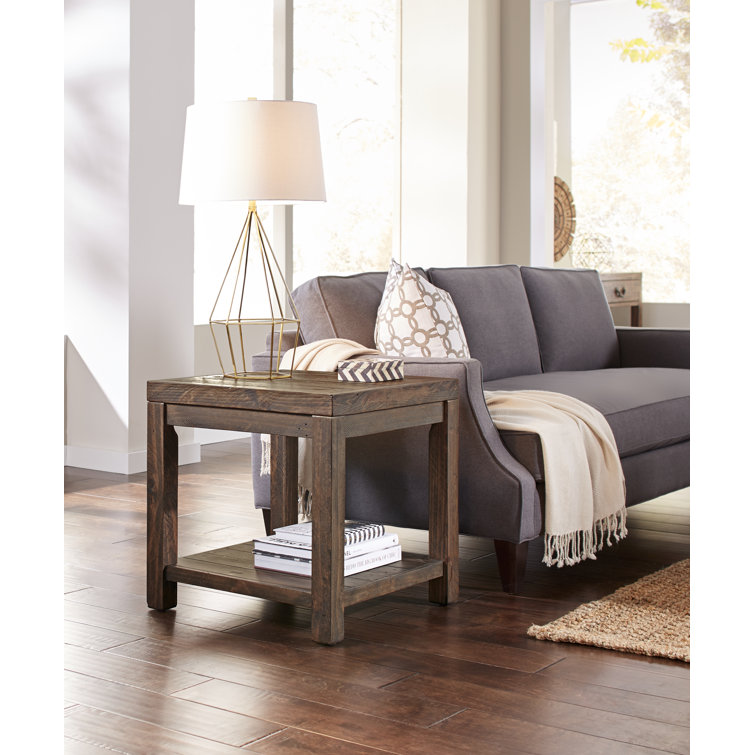 Millwood Pines Stamant Reclaimed Wood End Table